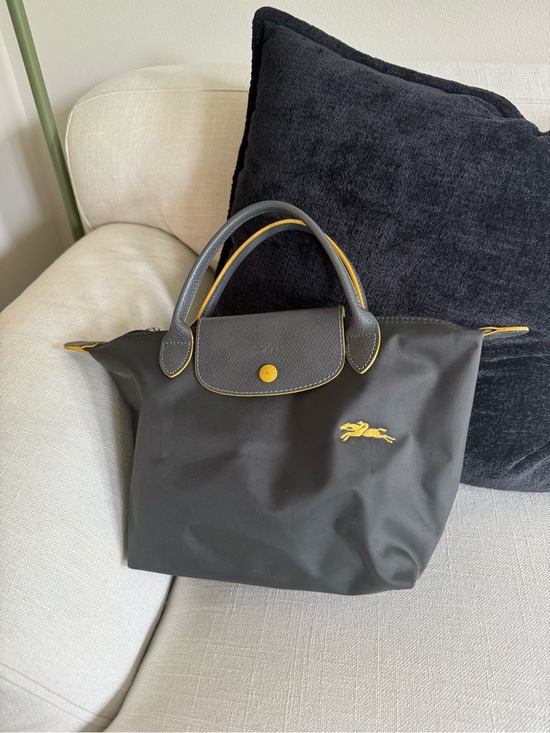 Longchamp Handbags - longchamp le pliage club small top handle bag gunmetal